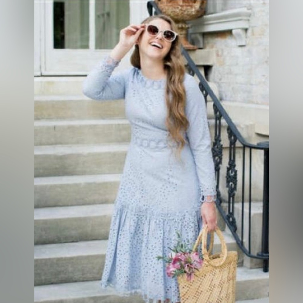 Dainty Jewells England in Spring Blue Eyelet Dress